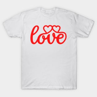 Valentines day two hearts love quote T-Shirt